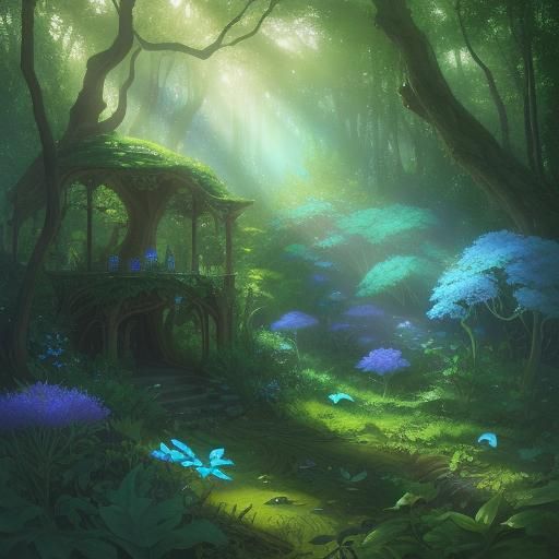 Fairy Elf in Flight in Mystical Realism Style