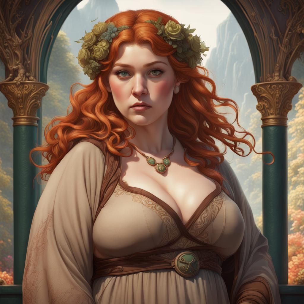 A hobbit girl in Rivendell