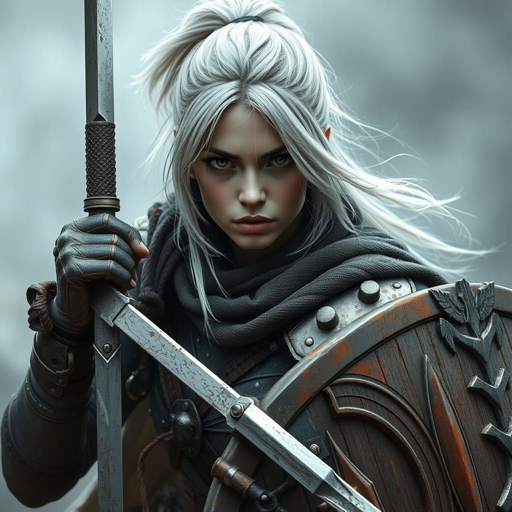Warrior Woman in Battle Armor: Photorealistic Hyperrealism