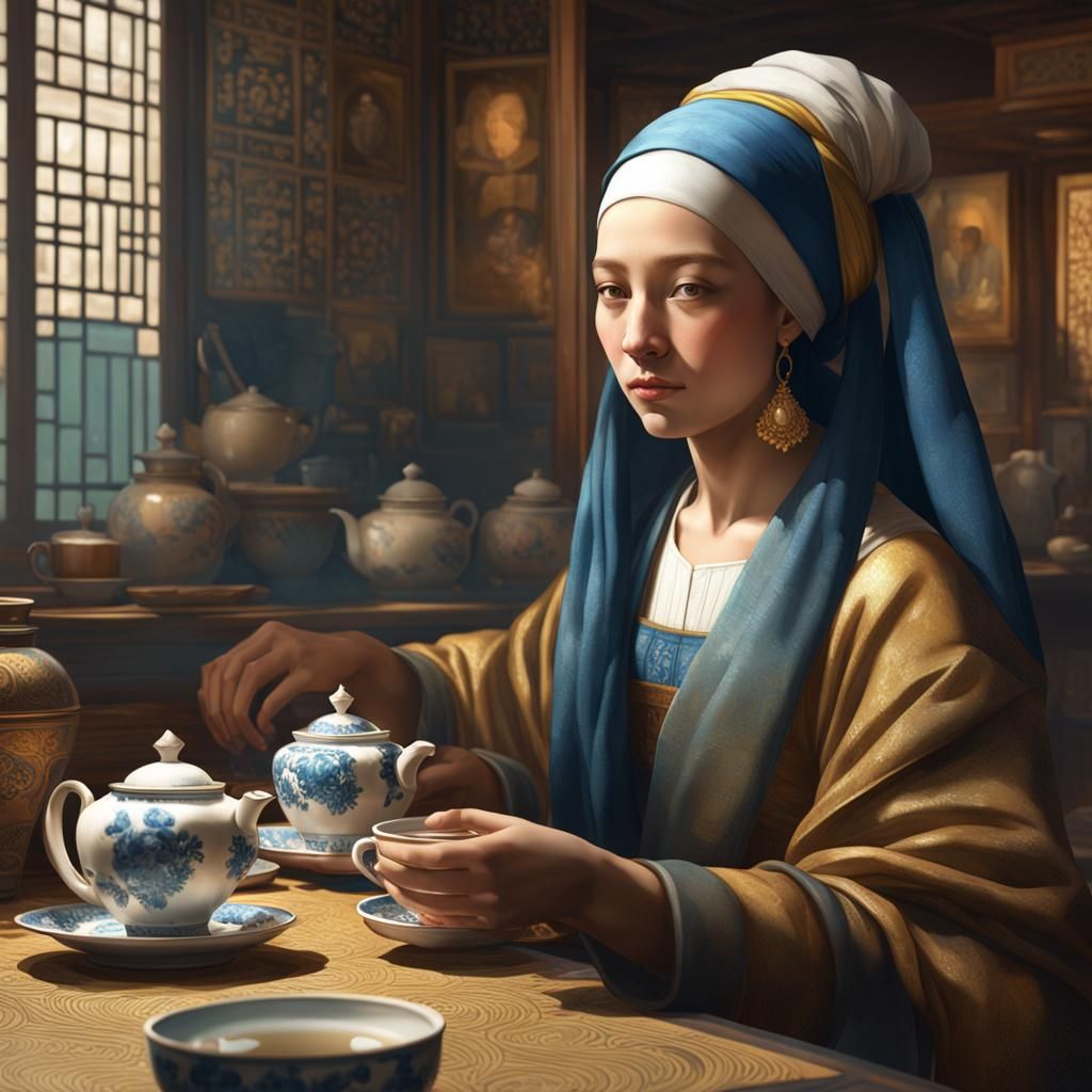 Mona Lisa and Girl with Pearl Earring Fusion