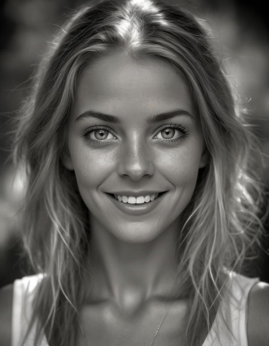Radiant Portrait with Piercing Eyes in Pinhole Style