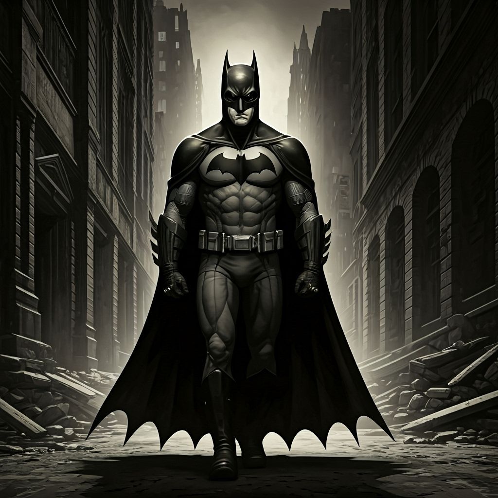 Detective Batman Noir: Gothic Alleyway Poster