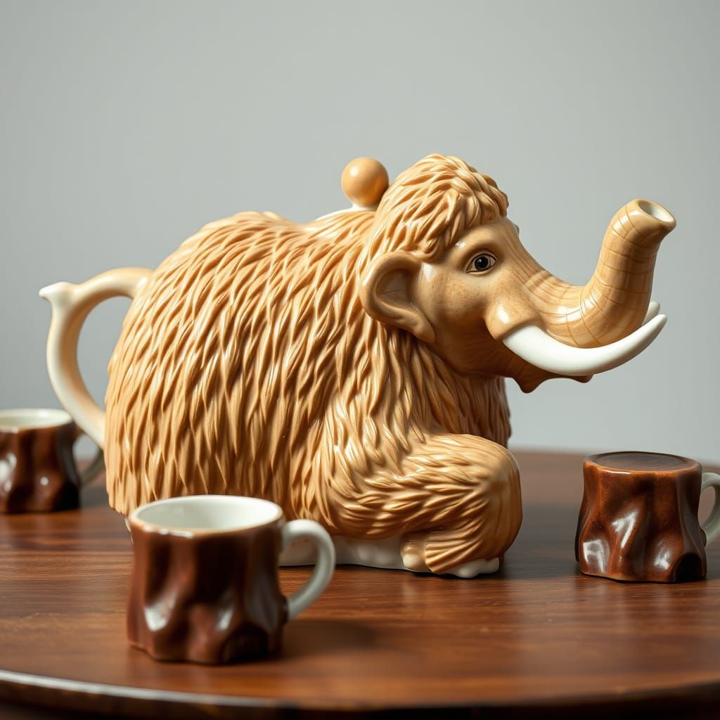 Mammoth Teapot: A Whimsical Ceramic Creation