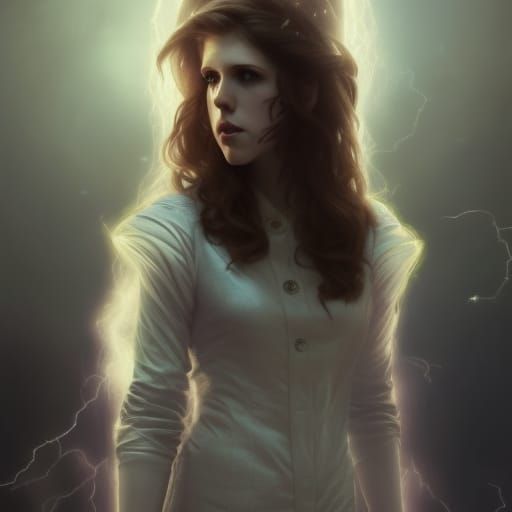 Gothic Mad Scientist Portrait in Art Nouveau Style