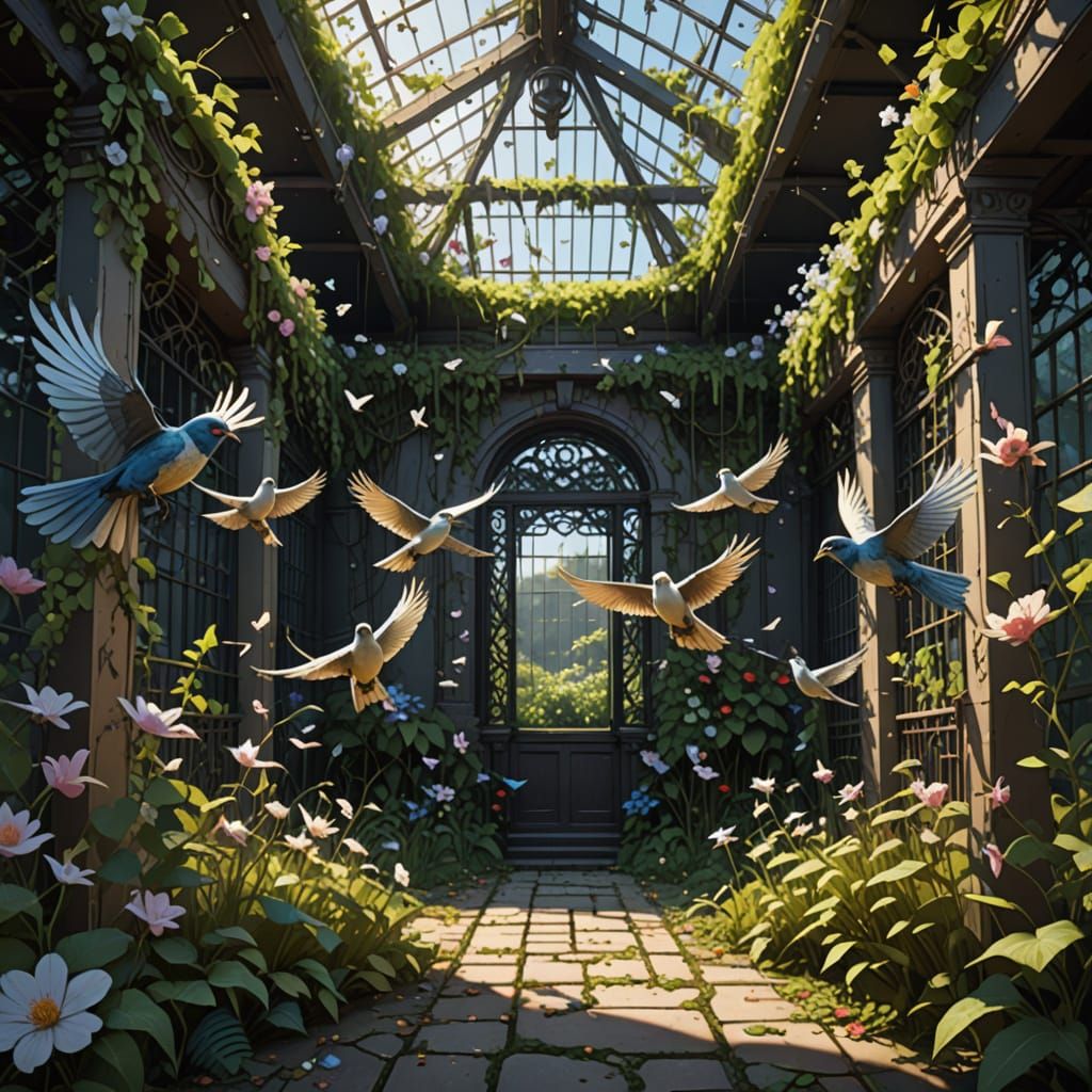 Intricate Aviary of Oath-Birds Concept Art