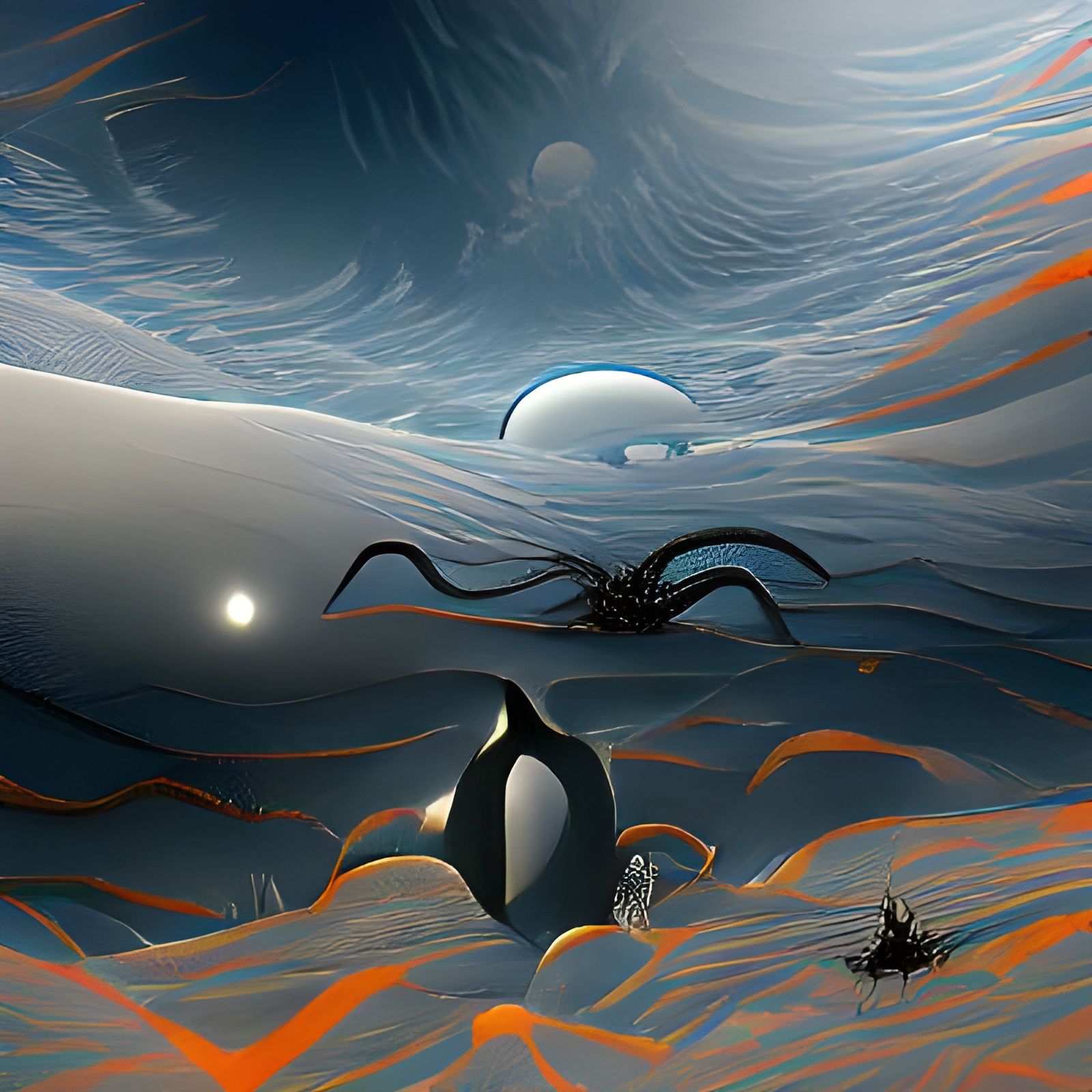 Milk Ocean with Torus Star, Sinister Digital Art