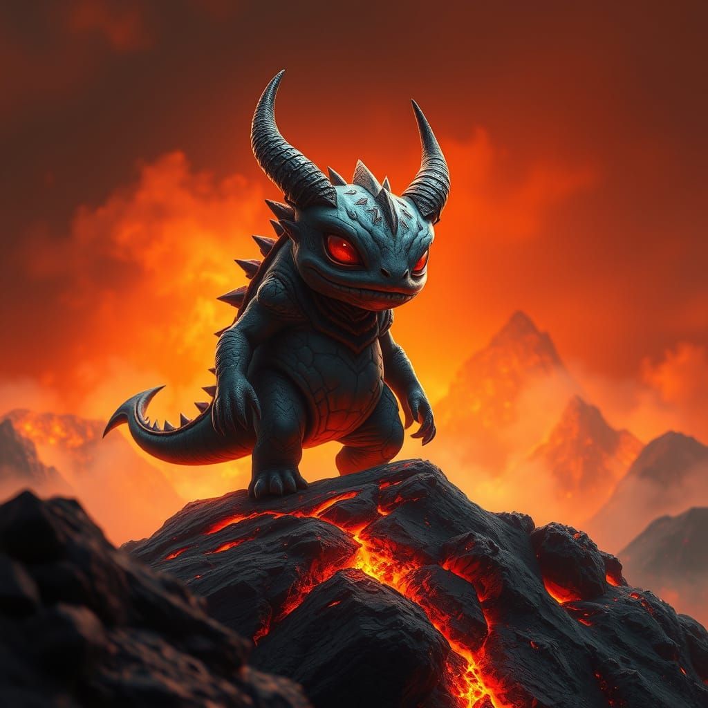 Imaginary Monster Lavabulle on Magma Mountain