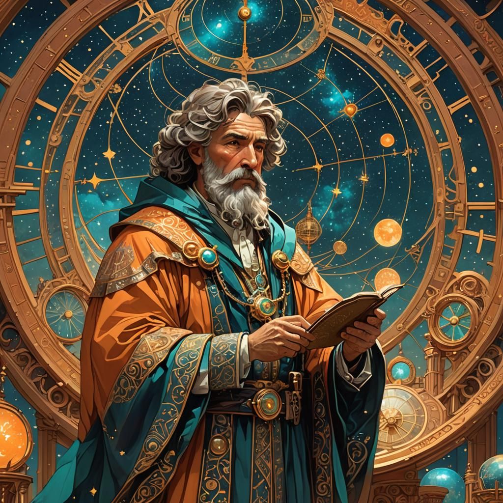 Baroque Science Fiction Astronomer in Palace Observatory