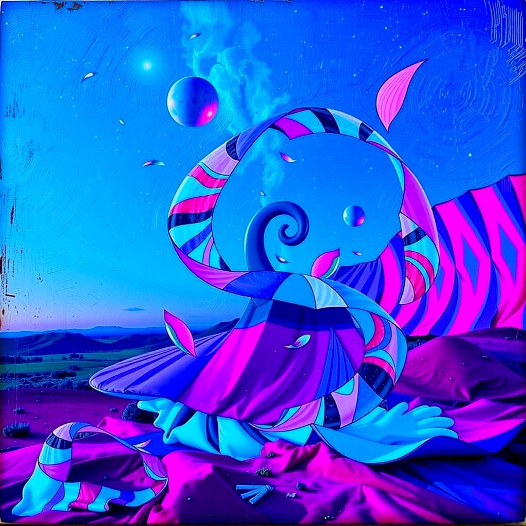 Abstract Swirling Forms in Motion