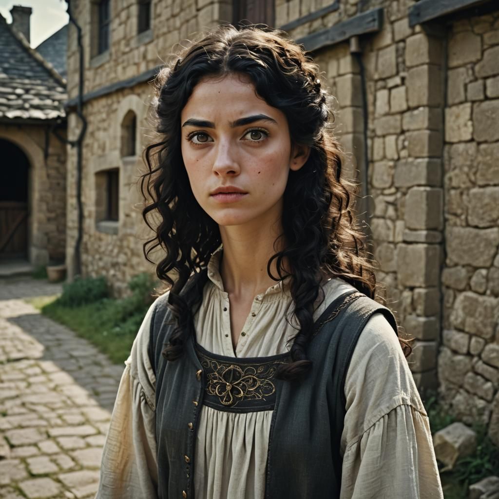 Medieval Peasant Teenager with an Air of Danger