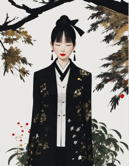 Woman in the Style of Wu Guanzhong