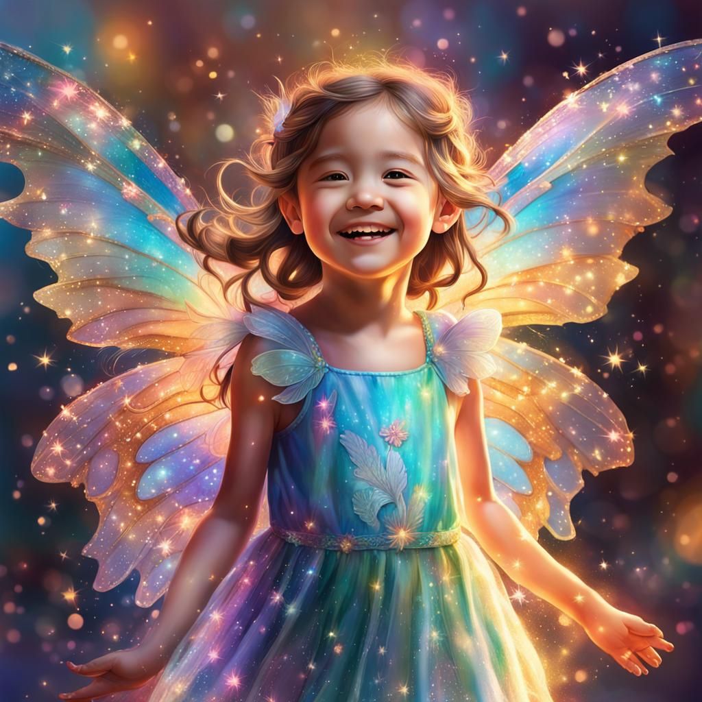 Sparkling Fairy Girl: Hyperrealistic Ethereal Fantasy