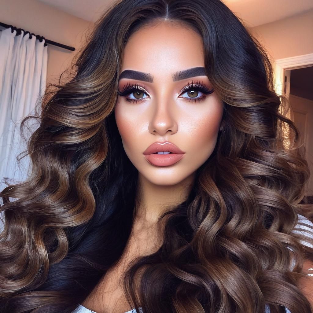 Hispanic Instagram Model in Baddie Fashion Style