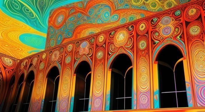 Psychedelic Zentangle Filigree Dreamscape