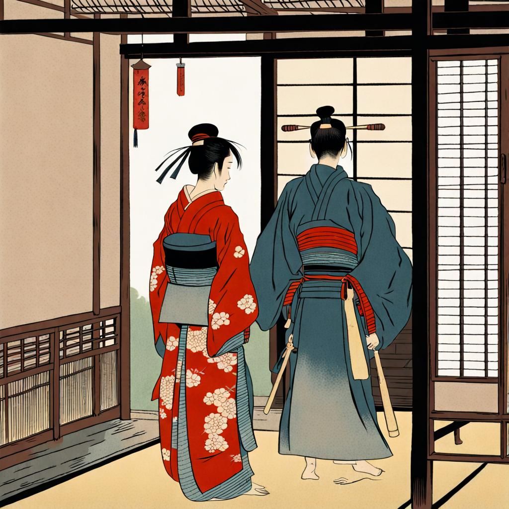 Samurai's Departure: A Woman's Farewell