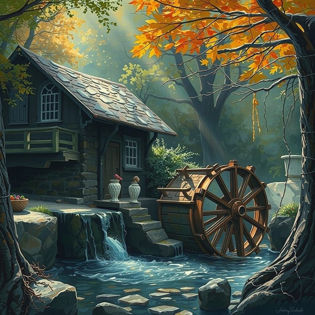 Vibrant Impressionist Masterpiece in Thick Gouache Brush Str...