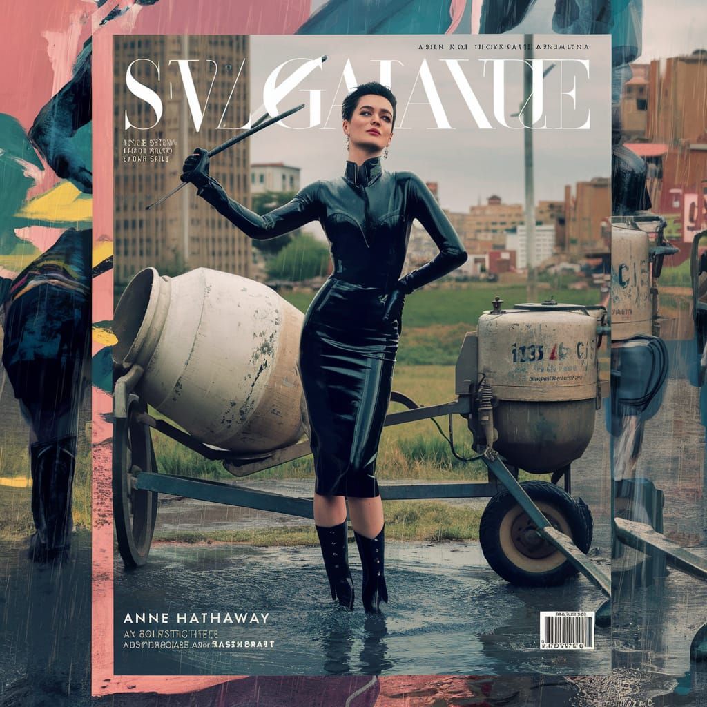 Anne Hathaway in Latex, Riding Crop, and Rainy Ashgabat City...