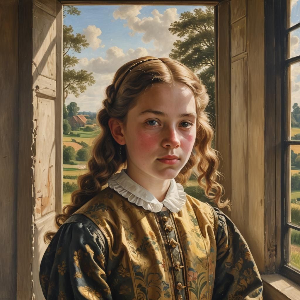 Dutch Golden Age Portrait of a Young Girl