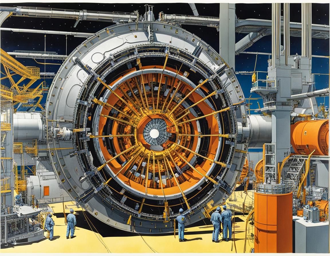 Thorax Nuclear Fusion Installation in Hergé Style