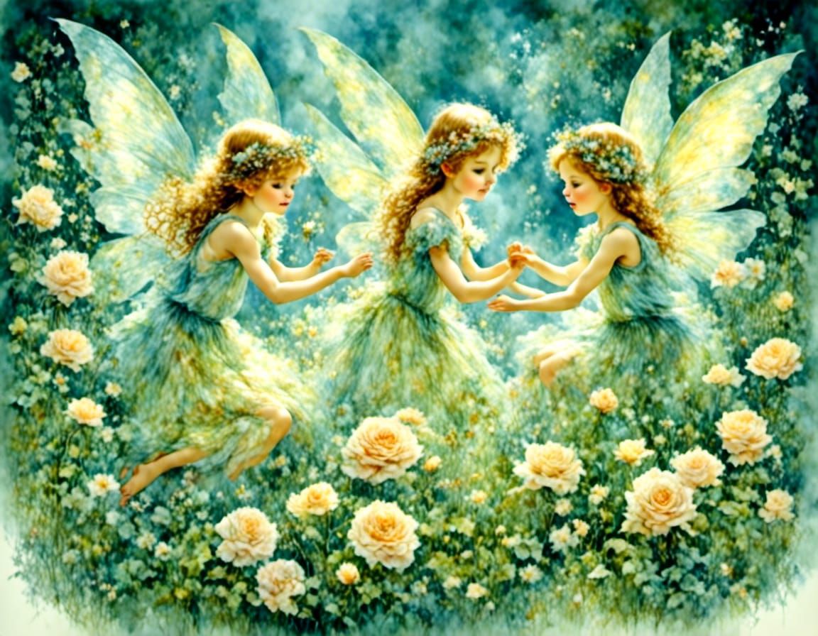 Fairies Playing in Paris During the Revolution