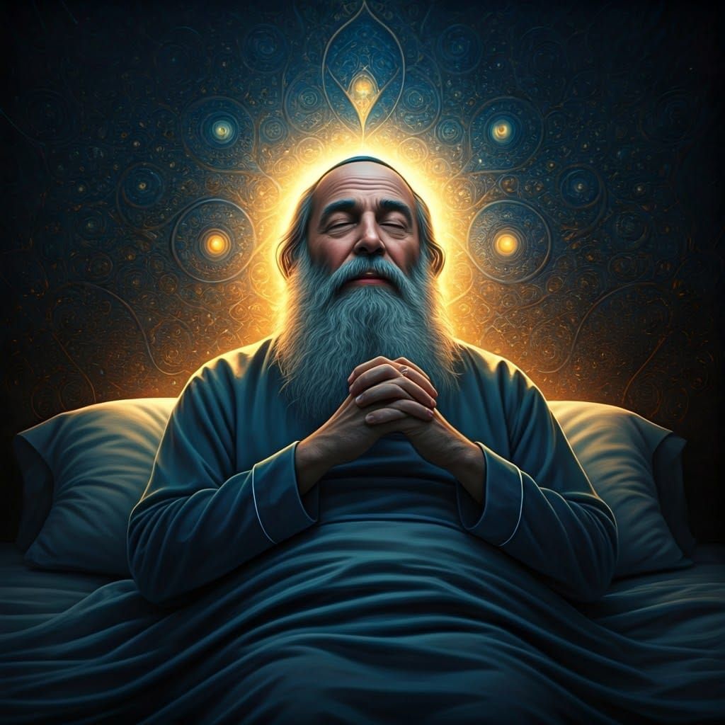 Orthodox Jew in Peaceful Slumber
