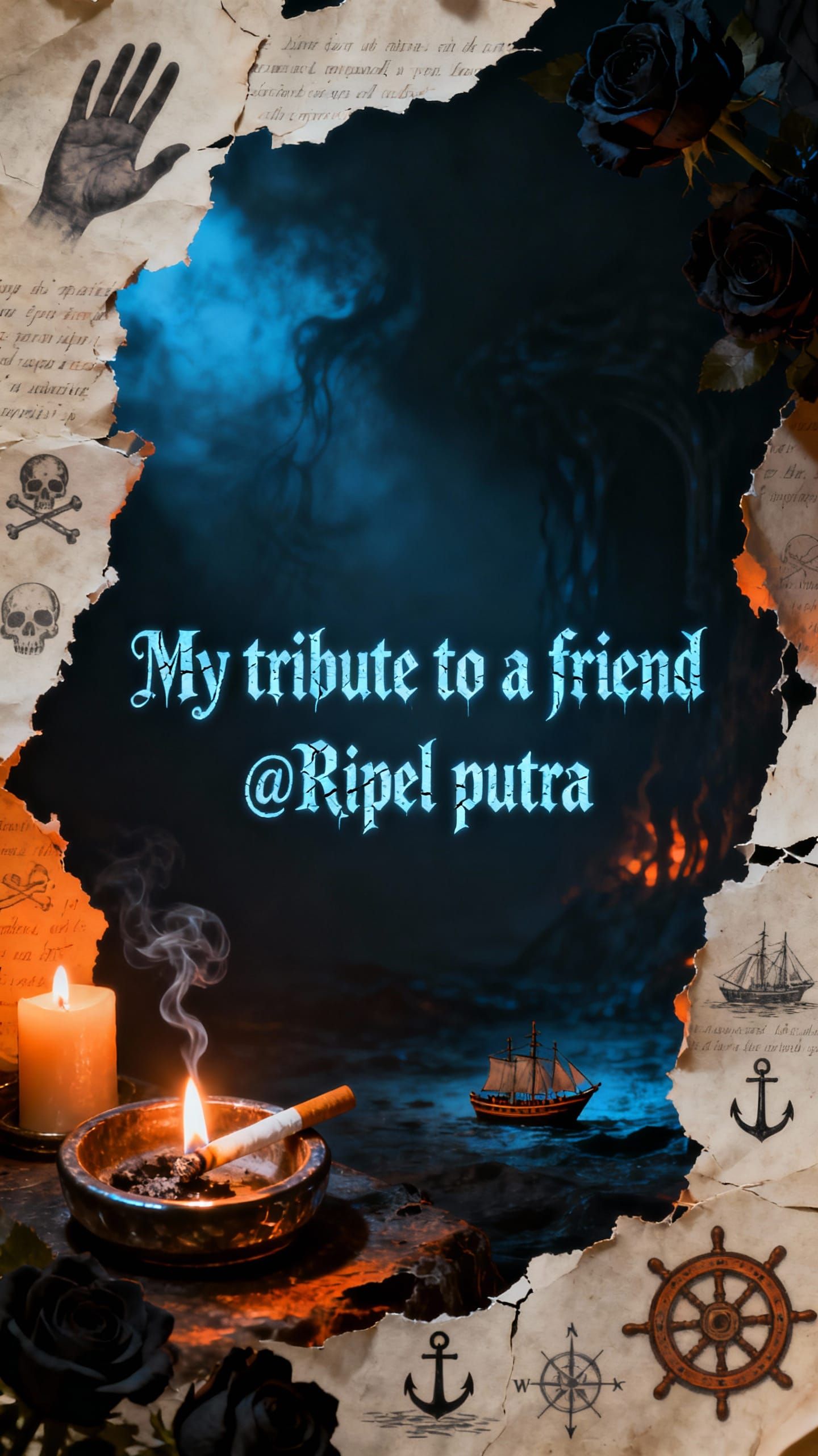 Gothic Lettering Tribute in Dark Fantasy Style