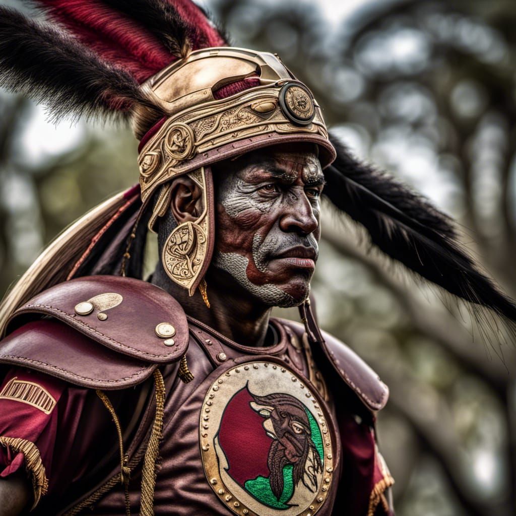 Hyperrealistic Seminole Warrior in Cinematic Style