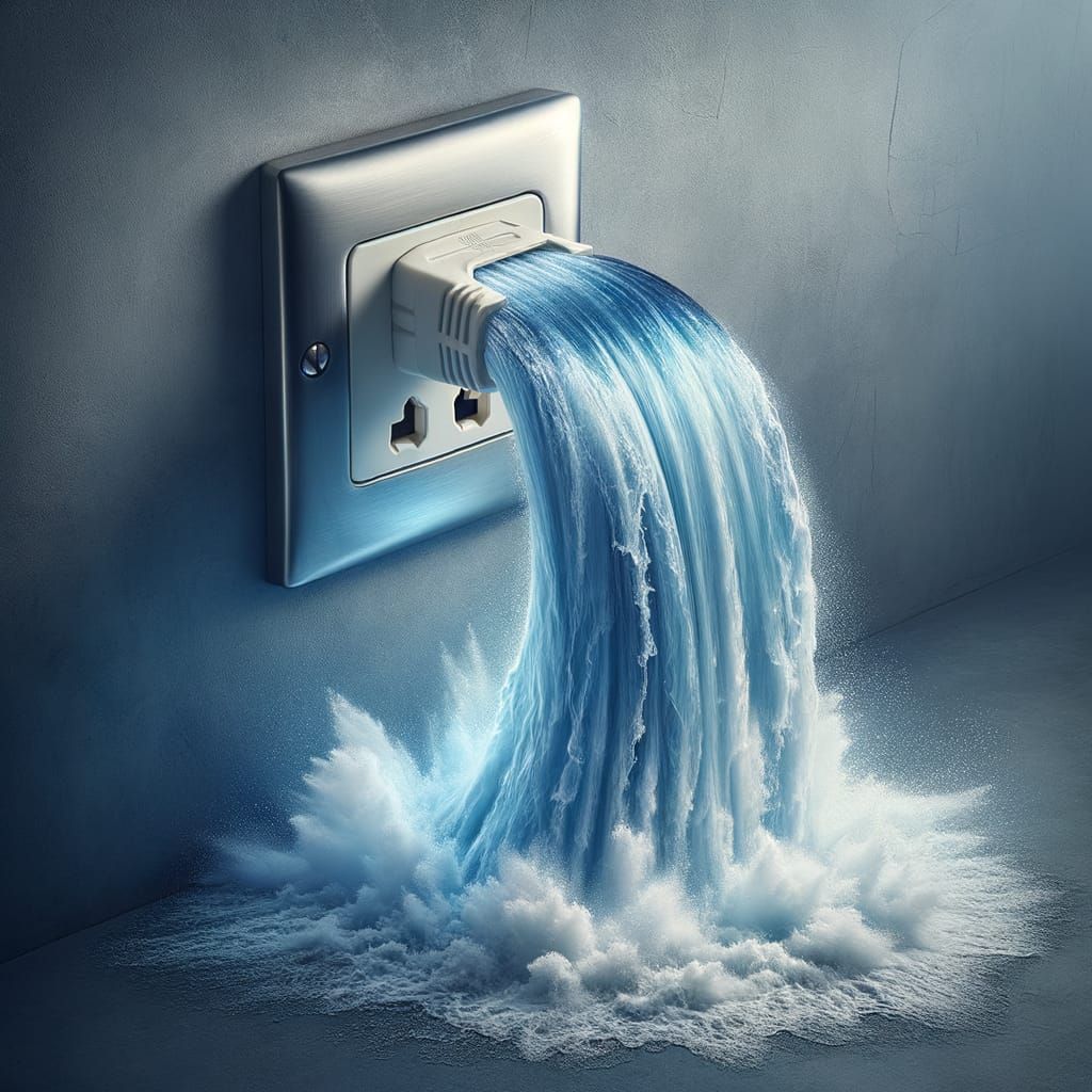 Dall E - just the plug and waterfall wording - yeah - bit plain.. but nice