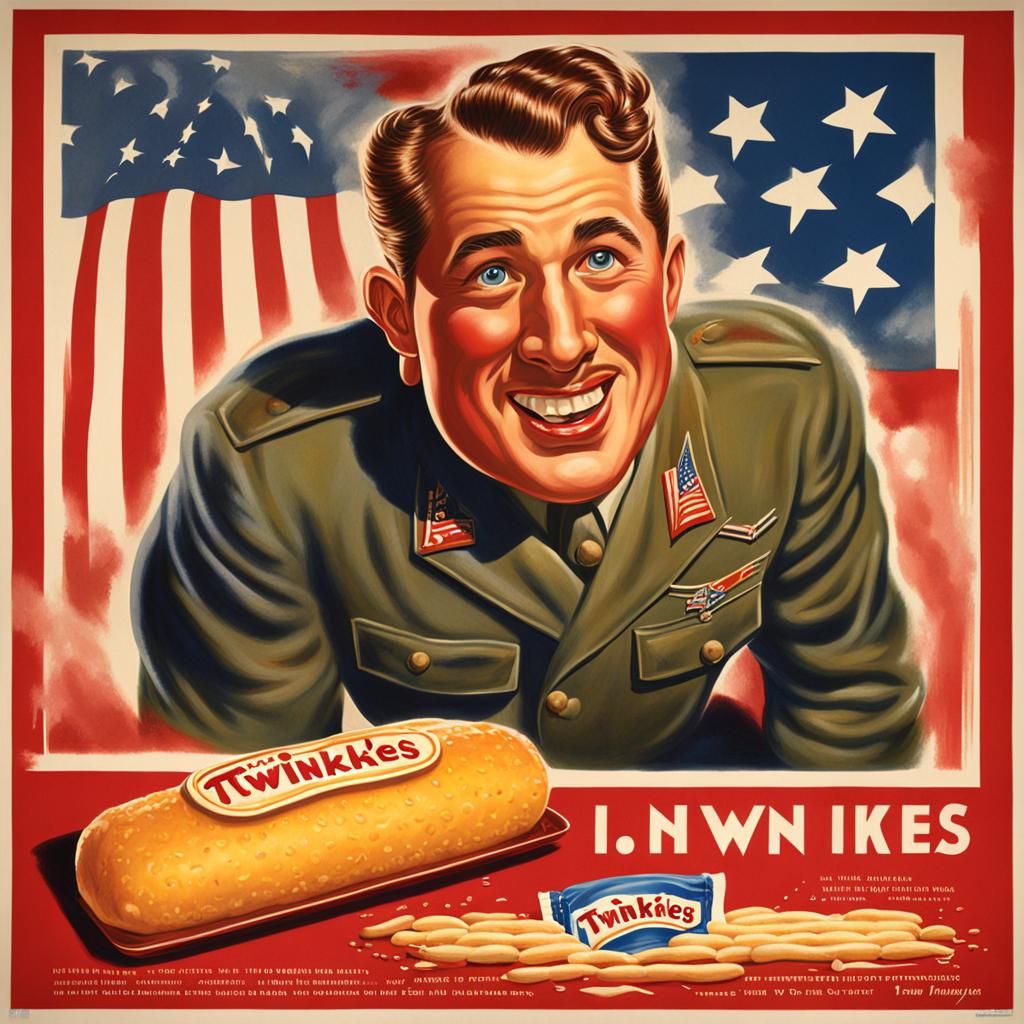 WWII Propaganda Poster Advertising Twinkies