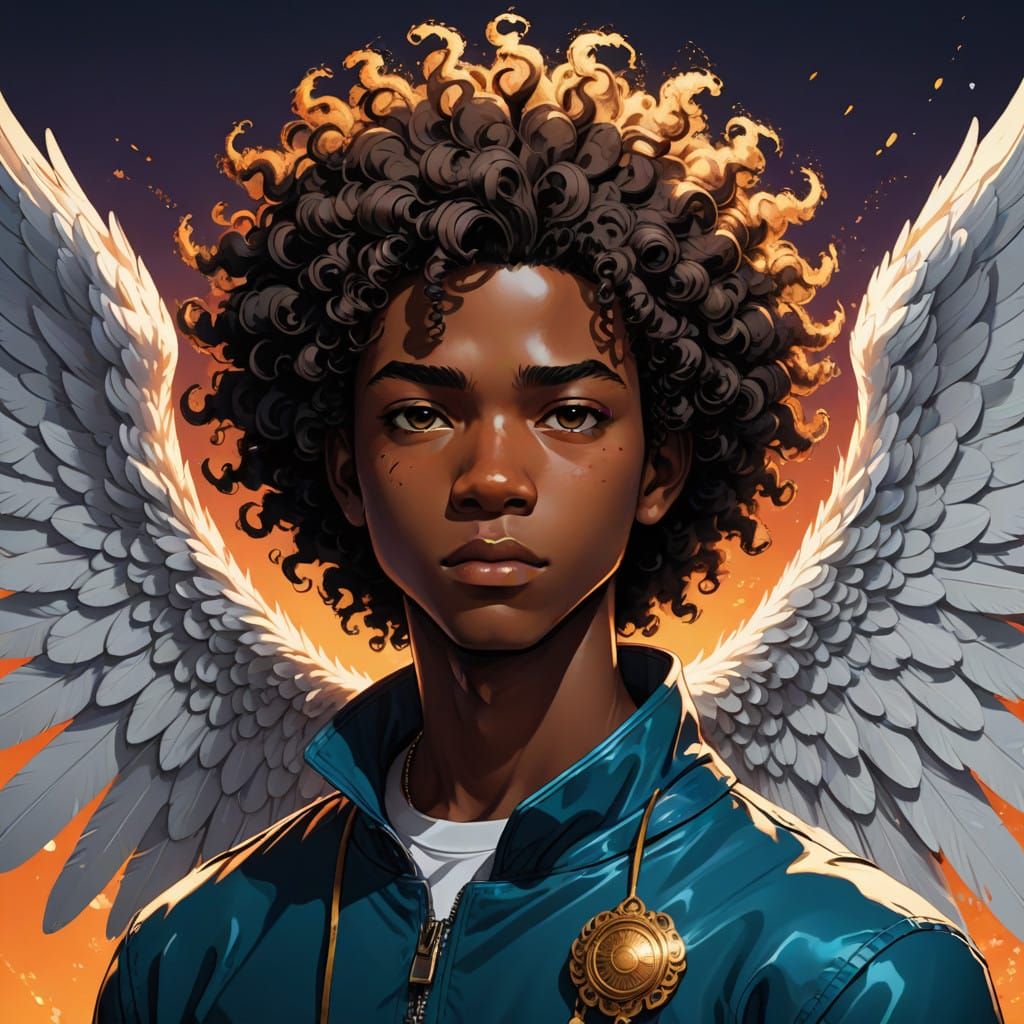 Seraphim Angel in Anime Style