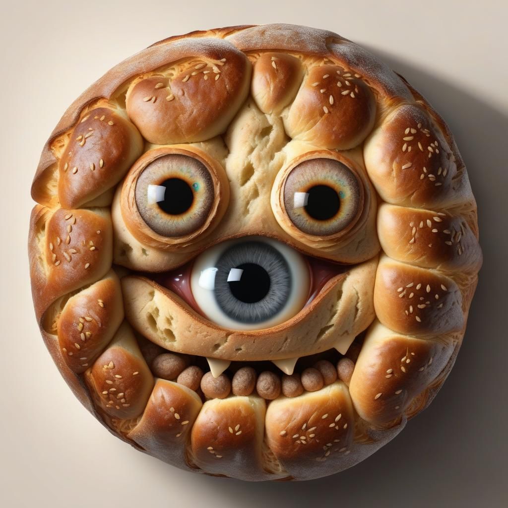 Scary Bread with Eyes Concept Art