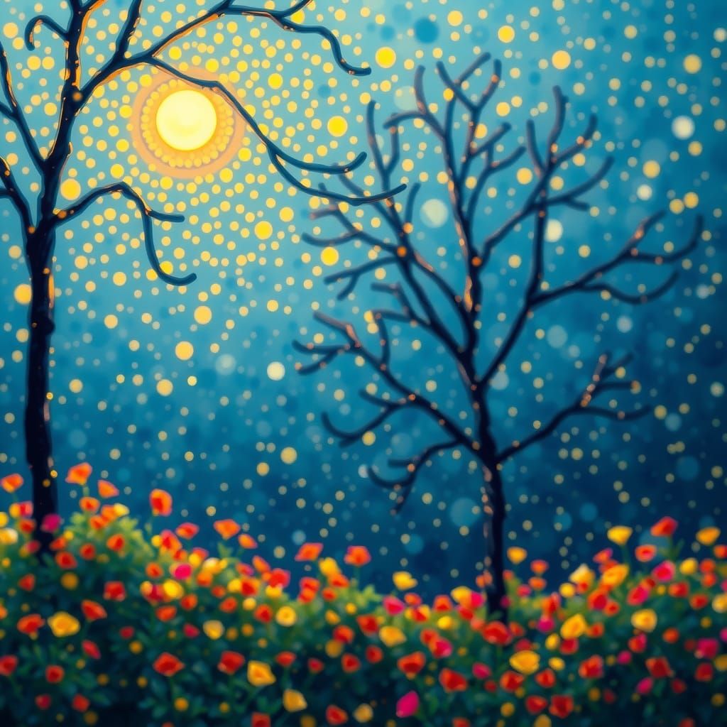 Pointillism Image in Neoimpressionist Style