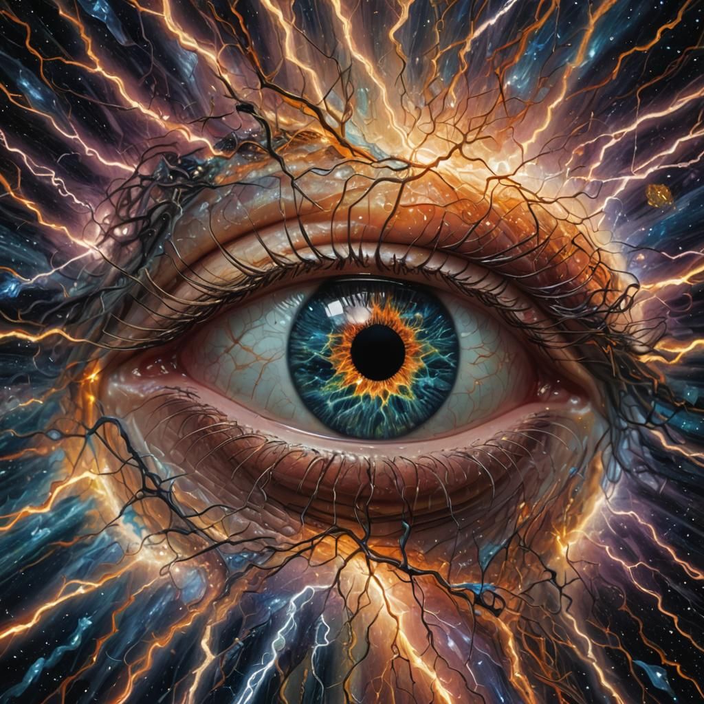 Electric Eye: Symmetrical Lightning Art