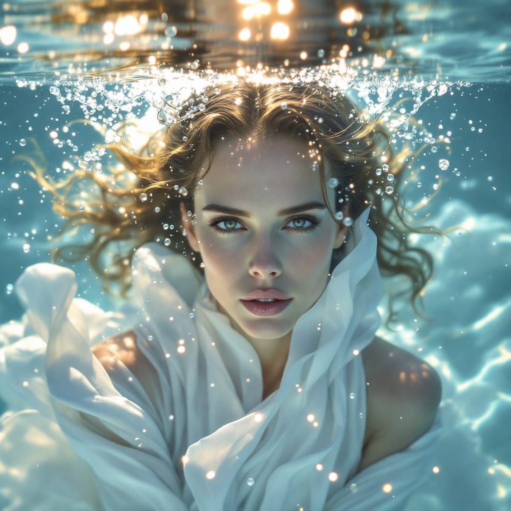 Kate Beckinsale in an Ethereal Oceanic Dreamscape