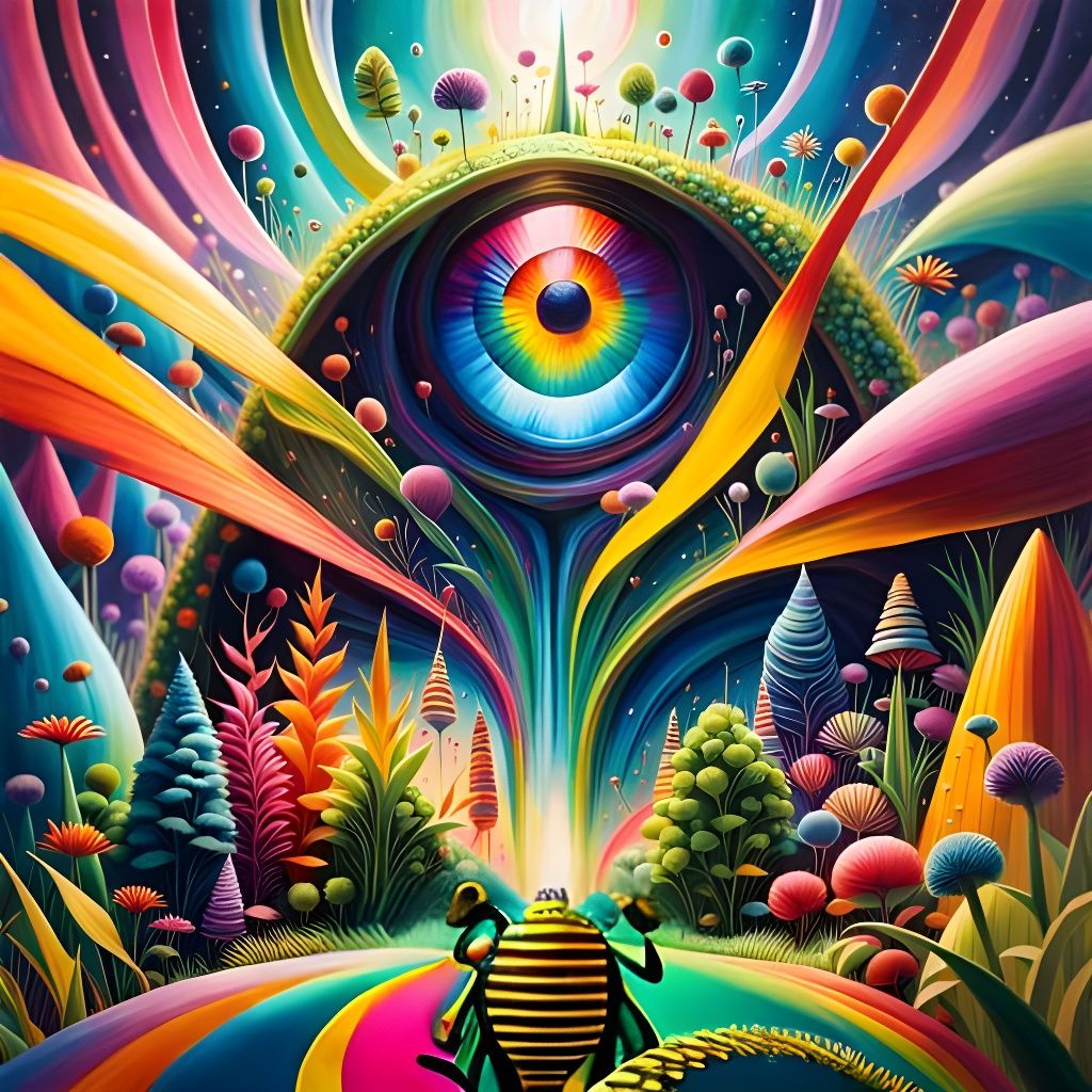 Psychedelic Bug's Eye View: Miniature World