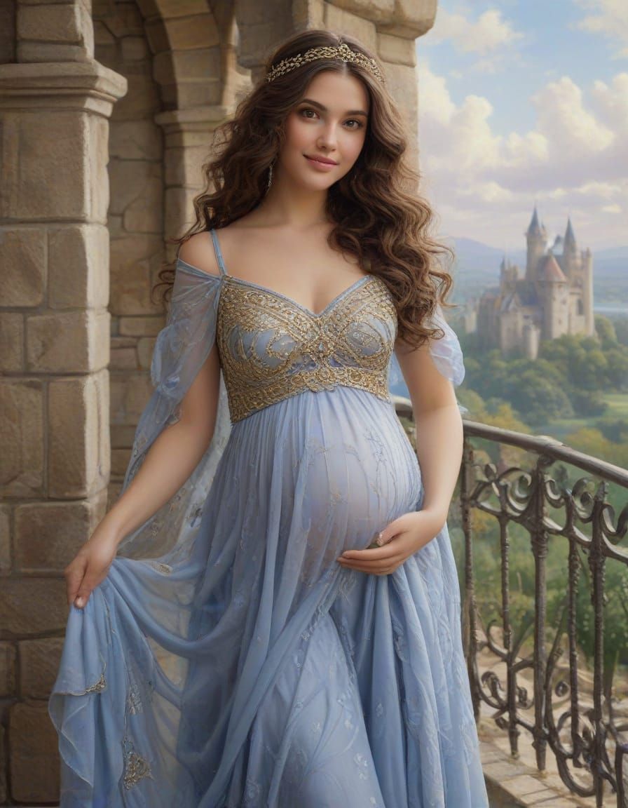 Ethereal Medieval Princess in Celtic Castle