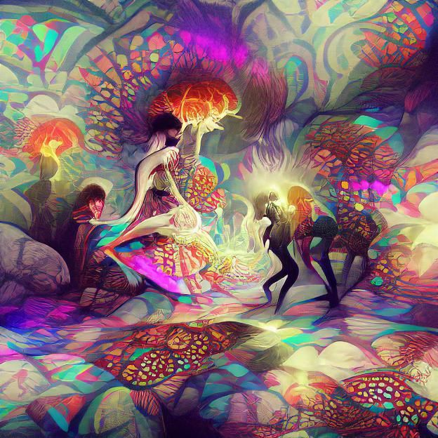 Abstract Broken Light Dance