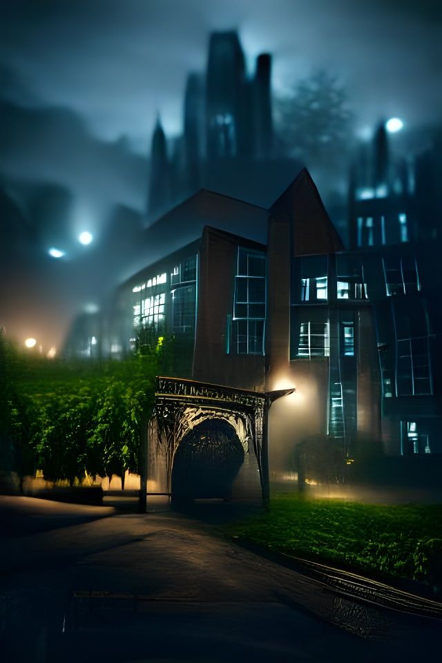 Miskatonic University at Night in Unreal Engine