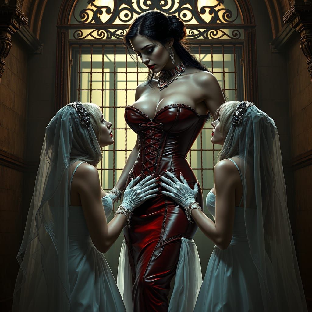 Gothic Vampire Goddess Commands Her Brides