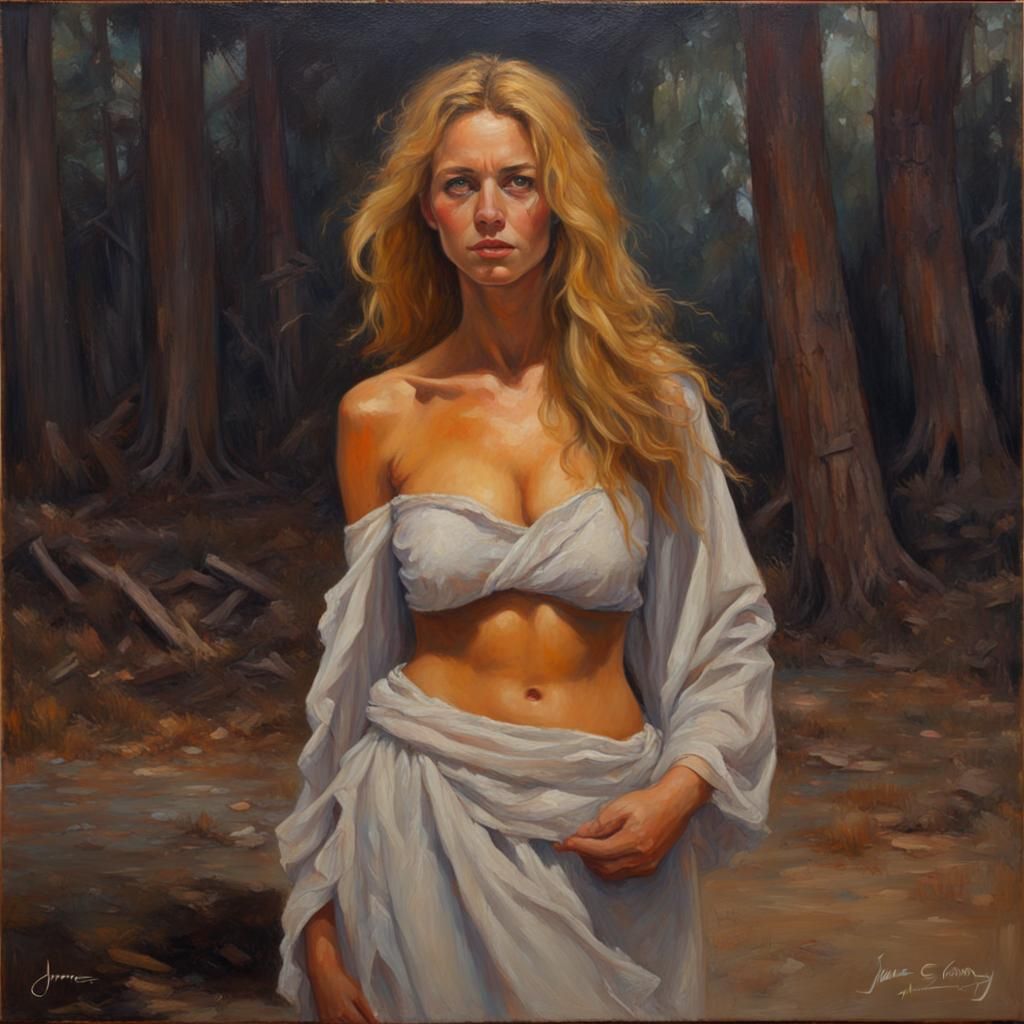 Resilient Woman Reborn: Oil Painting