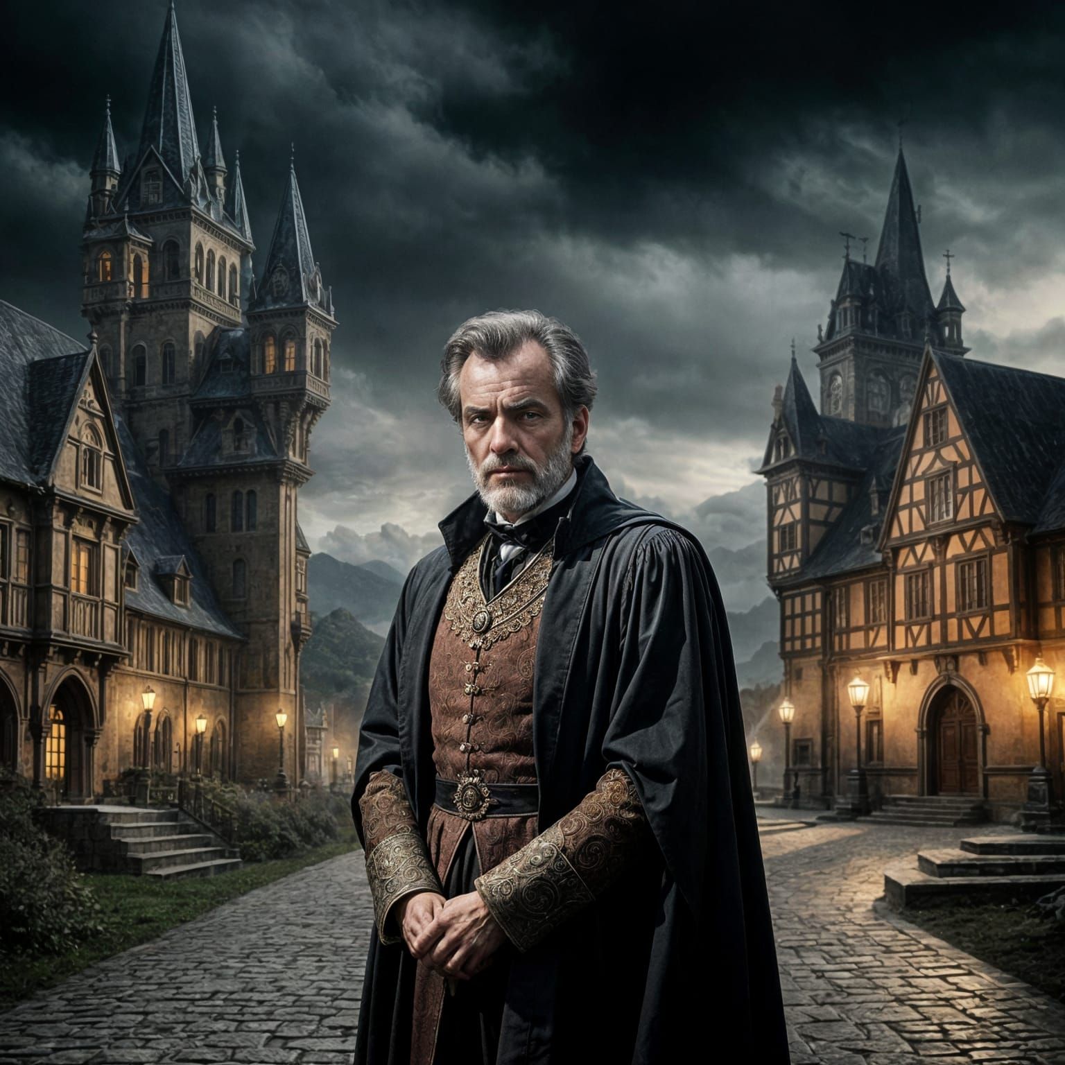 Maximilian Schell as Adrian Leverkuhn: Digital Matte Paintin...