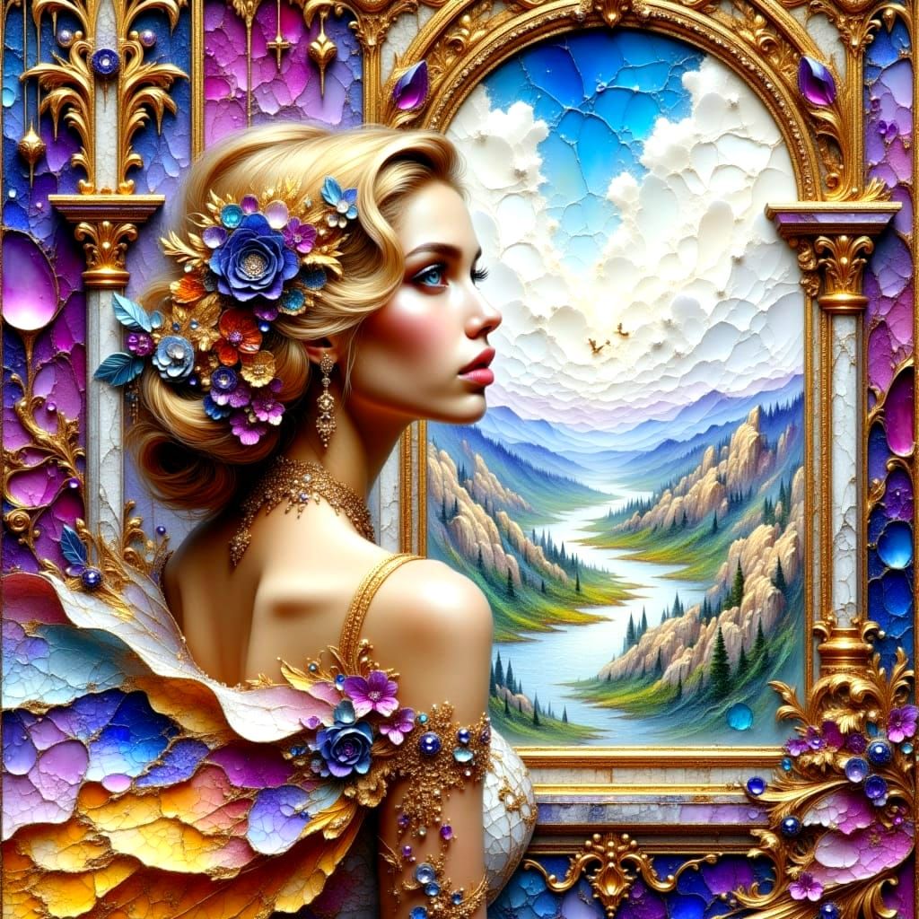 Heartbroken Movie Star in a Pastel Hued Landscape