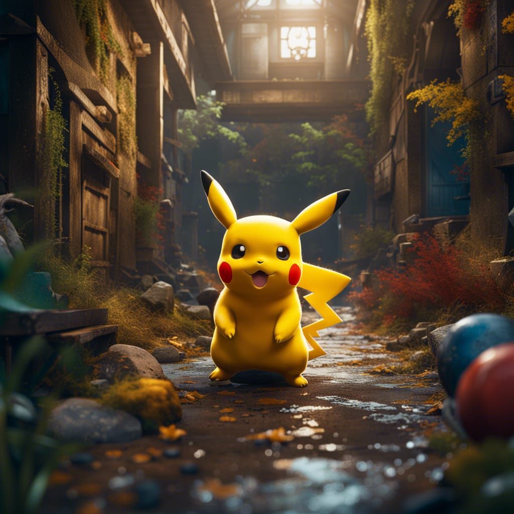Pikachu as Detailed Matte Painting in 8K