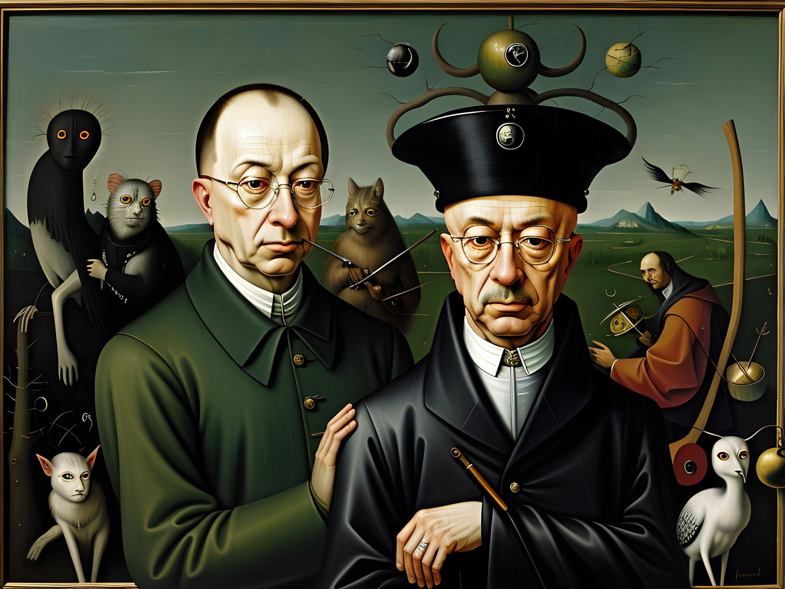 Fascinating Oil Painting in Style of Bosch