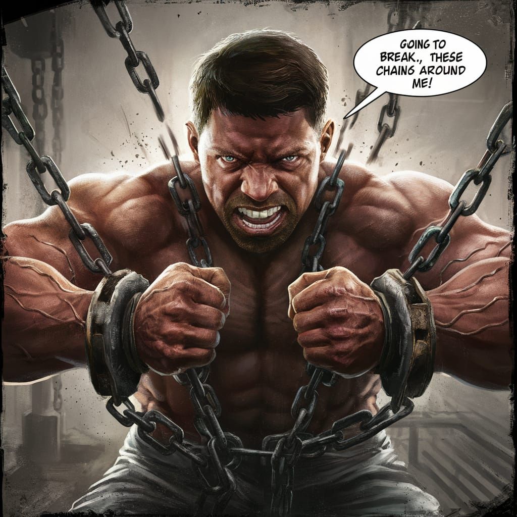 Man Breaking Chains: A Powerful Image of Freedom