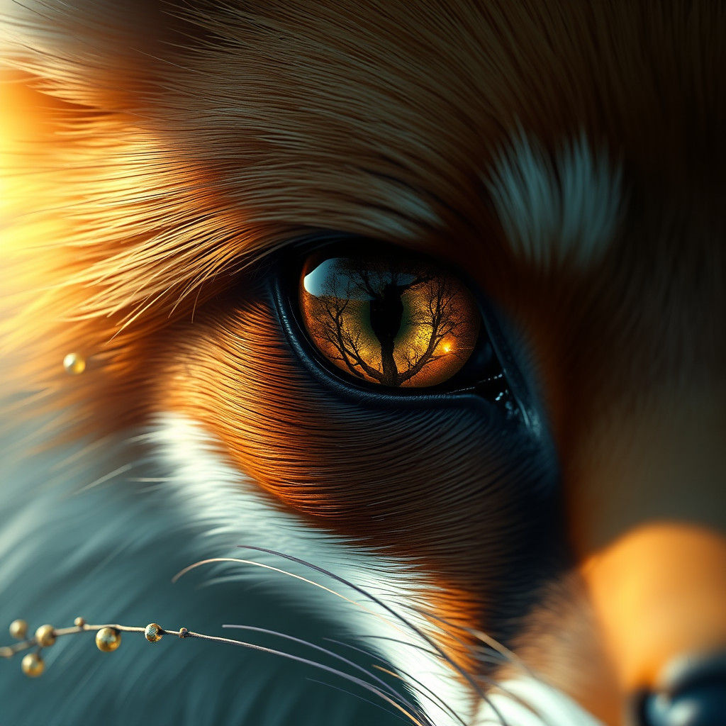 Fox Eye Reflecting Tree: Detailed Matte Painting