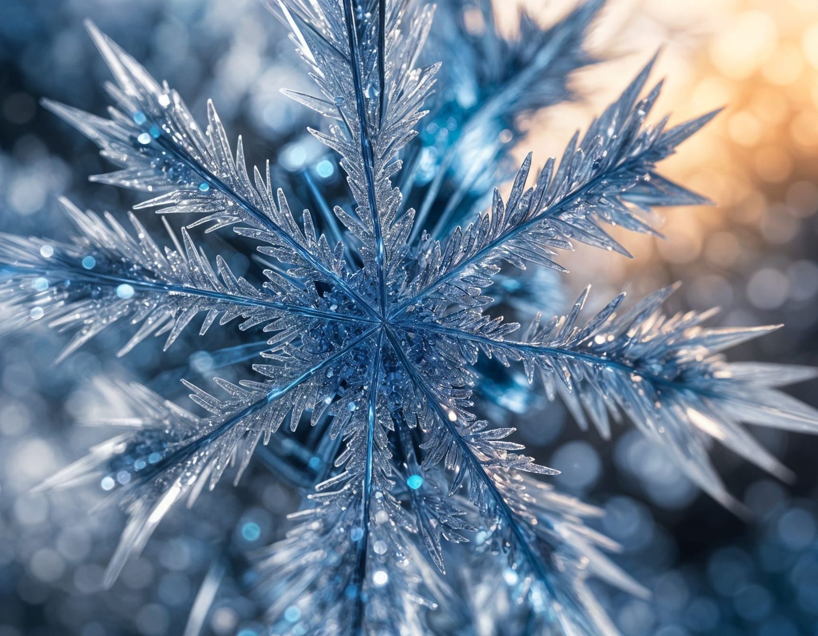 Fractals of Indigo Ice: A Photorealistic Windowpane Wonder