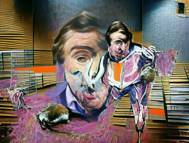Alan Partridge as a Francis Bacon Painting