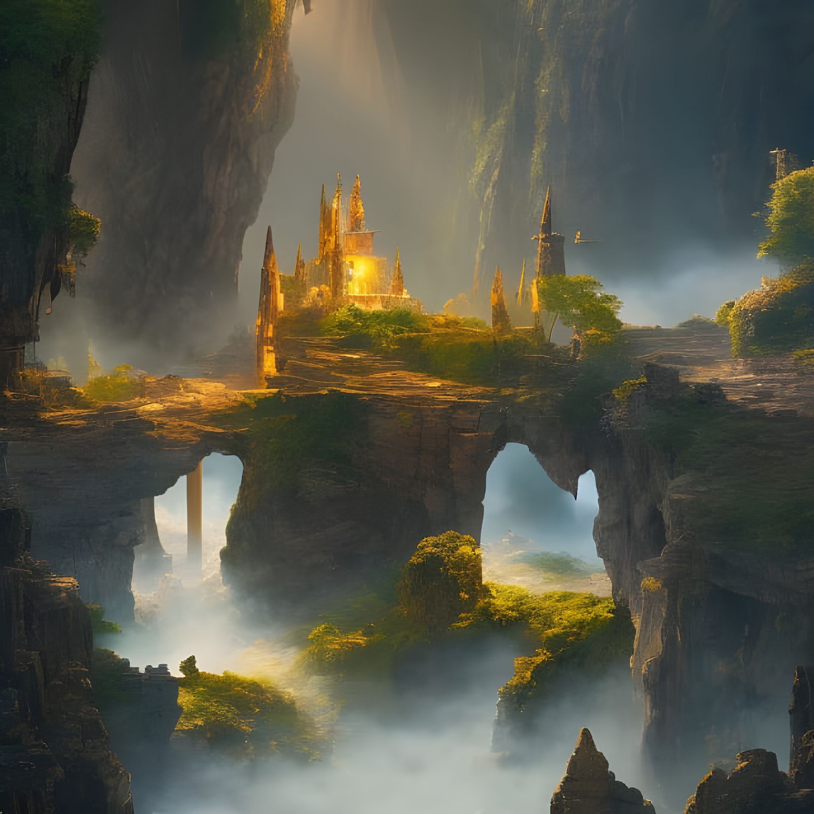 Dreamy Abstract Art with Magical Light Particles