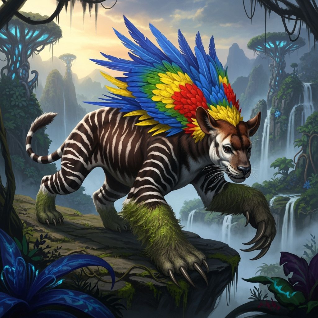 Fantastical Hybrid Creature in Detailed Matte Painting